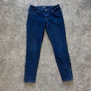 Ann Taylor Loft skinny ankle jeans with side zipper size 2